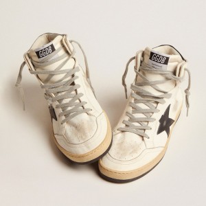 Golden Goose Sky-Star Sneakers With Signature On The Ankle And Black Inserts GMF00230.F002190.10283