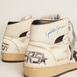 Golden Goose Sky-Star Sneakers With Signature On The Ankle And Black Inserts GMF00230.F002190.10283