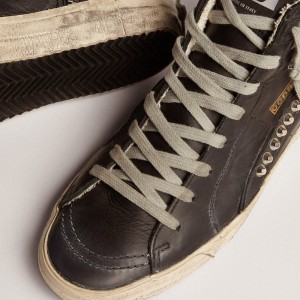 Golden Goose Slide High-top Sneakers With Studs GWF00115.F000323.90100