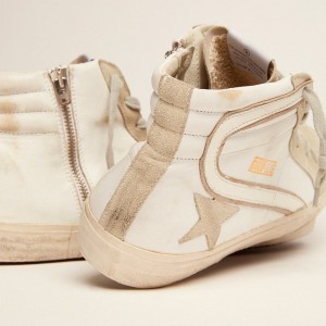 Golden Goose Slide Sneakers In Leather With Suede Details GMF00115.F000324.10276