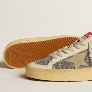 Golden Goose Stardan Sneakers In Suede With Sand Star And Silver Swarovski Crystal Inserts GWF00128.F005164.10449