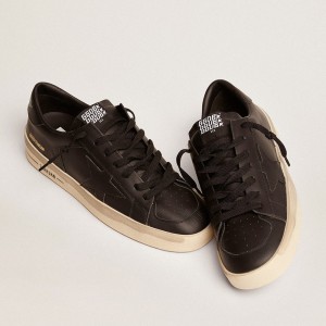 Golden Goose Stardan Sneakers In Total Black Leather GMF00128.F000860.90100