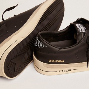 Golden Goose Stardan Sneakers In Total Black Leather GMF00128.F000860.90100