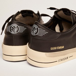 Golden Goose Stardan Sneakers In Total Black Leather GMF00128.F000860.90100