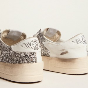 Golden Goose Stardan Sneakers With Silver Glitter GWF00128.F002185.80185