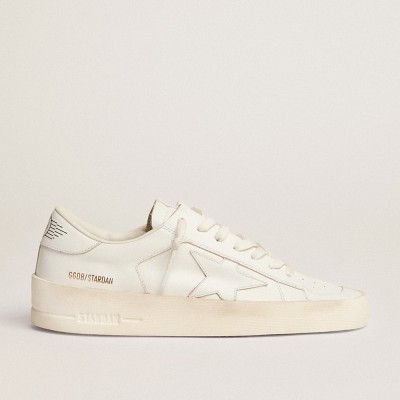 Golden Goose Stardan Sneakers In White Leather GMF00128.F000566.10100