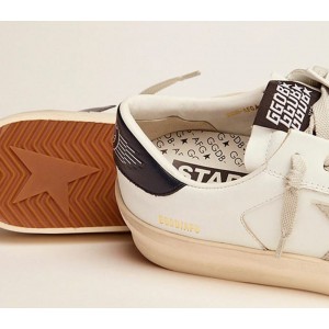 Golden Goose Stardan Sneakers With Ice-gray Suede Star And Black Heel Tab GWF00128.F000567.10220