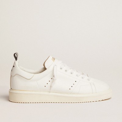 Golden Goose Starter Sneakers In Leather With Star On The Heel Tab GMF00127.F000330.10100