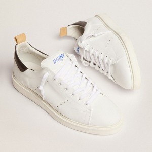 Golden Goose Starter Sneakers In White Naplack With Painted Leather Heel Tab GMF00127.F002820.10973