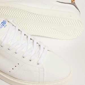 Golden Goose Starter Sneakers In White Naplack With Painted Leather Heel Tab GMF00127.F002820.10973