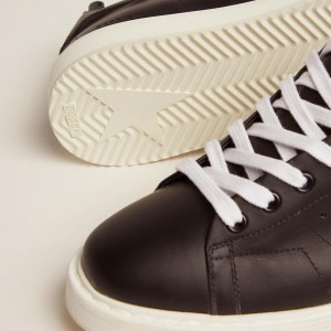 Golden Goose Starter Sneakers In Total Black Leather GWF00127.F000331.90100