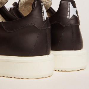 Golden Goose Starter Sneakers In Total Black Leather GWF00127.F000331.90100