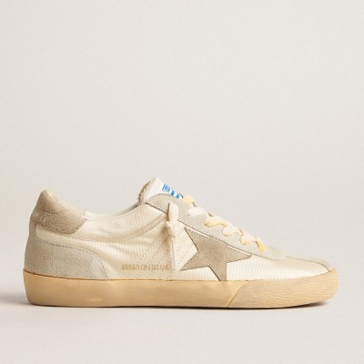 Golden Goose Super-Star LAB Sneakers Sneakers In Nylon With Dove-gray Star And Ice-gray Suede Inserts GMF00607.F005683.11638