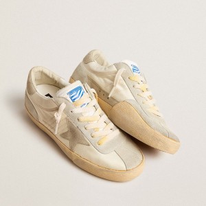 Golden Goose Super-Star LAB Sneakers Sneakers In Nylon With Dove-gray Star And Ice-gray Suede Inserts GMF00607.F005683.11638