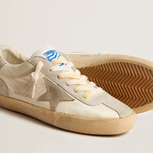 Golden Goose Super-Star LAB Sneakers Sneakers In Nylon With Dove-gray Star And Ice-gray Suede Inserts GMF00607.F005683.11638