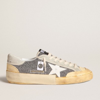 Golden Goose Super-Star LAB Sneakers With White Star And Swarovski Glitter Upper GMF00510.F004366.70271