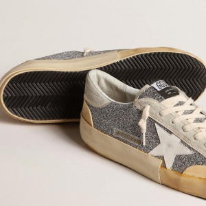 Golden Goose Super-Star LAB Sneakers With White Star And Swarovski Glitter Upper GMF00510.F004366.70271