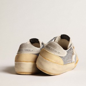 Golden Goose Super-Star LAB Sneakers With White Star And Swarovski Glitter Upper GMF00510.F004366.70271