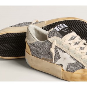 Golden Goose Super-Star LAB Sneakers With White Star And Swarovski Glitter Upper GWF00510.F004366.70271