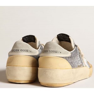 Golden Goose Super-Star LAB Sneakers With White Star And Swarovski Glitter Upper GWF00510.F004366.70271