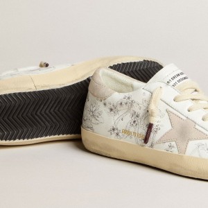 Golden Goose Super-Star LTD Sneakers CNY Sneakers In White Leather With Lettering On The Upper GMF00101.F005796.11839