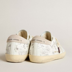 Golden Goose Super-Star LTD Sneakers CNY Sneakers In White Leather With Lettering On The Upper GMF00101.F005796.11839