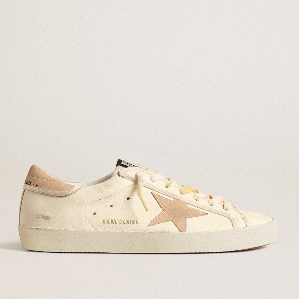 Golden Goose Super-Star LTD Sneakers In Nappa With Suede Star And Heel Tab GMF00101.F004655.11528