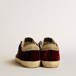 Golden Goose Super-Star LTD Sneakers In Velvet With Pony Skin Star And Glitter Tongue GWF00101.F005127.82493