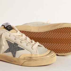 Golden Goose Super-Star LTD Sneakers With Black Swarovski Crystal Star GWF00175.F004670.82316