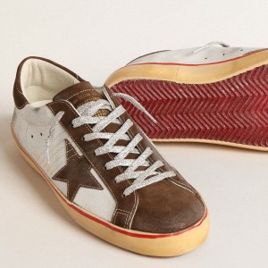 Golden Goose Super-Star LTD Sneakers With Brown Suede Star And Heel Tab GMF00101.F004579.82292