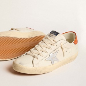 Golden Goose Super-Star LTD Sneakers With Silver Leather Star And Croc-print Leather Heel Tab GWF00101.F005979.11367