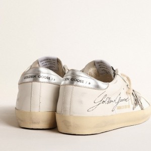 Golden Goose Super-Star LTD Sneakers With Silver Swarovski Crystal Tongue GWF00101.F004661.82326