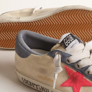 Golden Goose Super-Star Penstar Sneakers LTD Sneakers In Canvas With Lobster-colored Suede Star GWF00107.F004667.82322