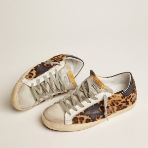 Golden Goose Super-Star Sneakers In Leopard Print Leather GWF00101.F000565.80189