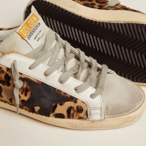 Golden Goose Super-Star Sneakers In Leopard Print Leather GWF00101.F000565.80189