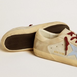 Golden Goose Super-Star Sneakers In Suede And Nubuck With Leather Star And Heel Tab GMF00103.F005778.60514