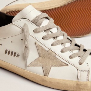 Golden Goose Super-Star Sneakers With Black Heel Tab And Metal Stud Lettering GMF00102.F000318.10220