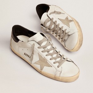 Golden Goose Super-Star Sneakers With Black Heel Tab And Metal Stud Lettering GMF00102.F000318.10220