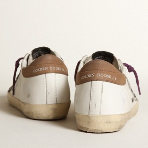 Golden Goose Super-Star Sneakers With Leopard Pony Skin Star And Brown Nubuck Heel Tab GWF00101.F003183.11168