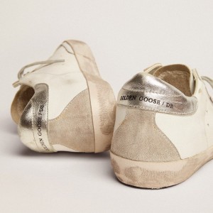 Golden Goose Super-Star Sneakers With Silver Heel Tab And Metal Stud Lettering GWF00102.F000317.10273