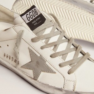 Golden Goose Super-Star Sneakers With Silver Sparkle Foxing And Metal Stud Lettering GWF00101.F000314.80185