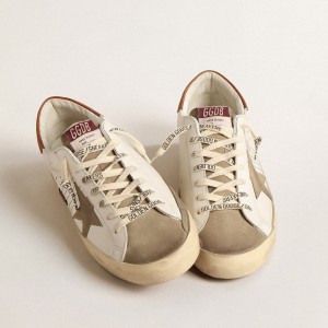 Golden Goose Super-Star Sneakers With Suede Star And Brown Leather Heel Tab GMF00102.F004589.82296