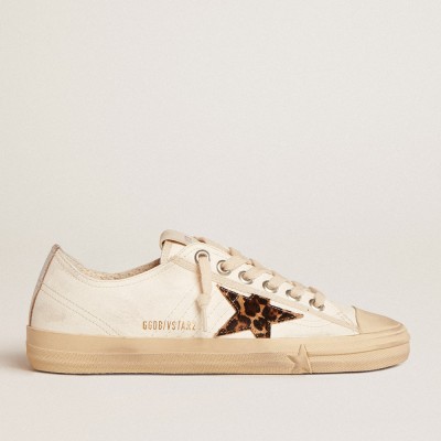 Golden Goose V-Star LTD Sneakers In Nappa With Pony Skin Star And Silver Heel Tab GWF00129.F005031.81418