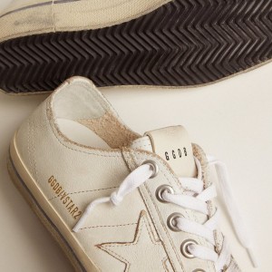 Golden Goose V-Star Sneakers In Vintage Effect Leather GWF00129.F000334.10100