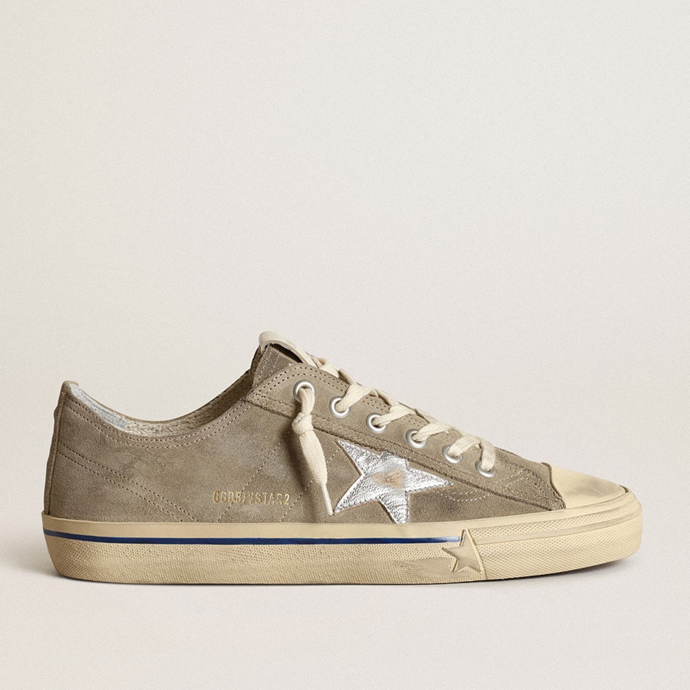 Golden Goose V-Star Sneakers With Suede Upper And Silver Star GMF00129.F003433.60372