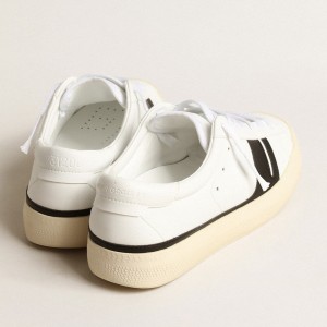 Golden Goose Yatay Model 1B White Sneakers With Black Y GUF00453.F003968.10283