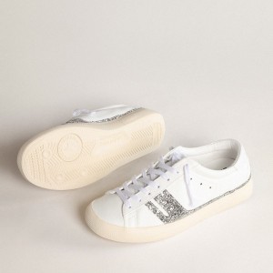 Golden Goose Silver Glitter Sneakers Yatay Model 1B GUF00453.F004015.11325