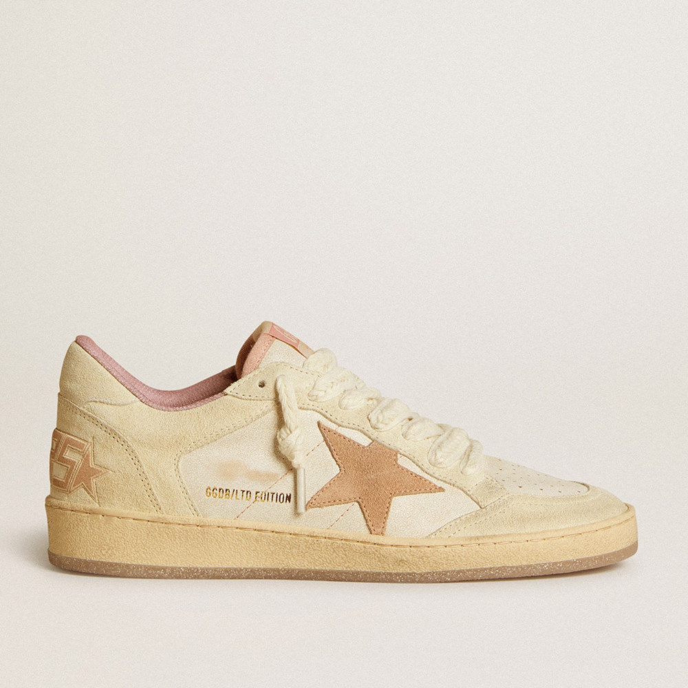 Golden Goose Ball Star Sneakers LTD In Leather And Suede With Suede Star And Heel Tab