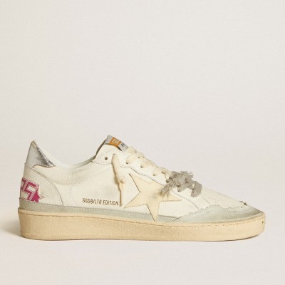 Golden Goose Ball Star Sneakers LTD In Nappa Leather With Leather Star And Metallic Leather Heel Tab