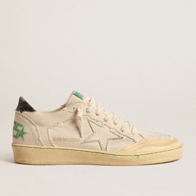 Golden Goose Ball Star Sneakers LTD With Vanilla Canvas Star And Leather Heel Tab